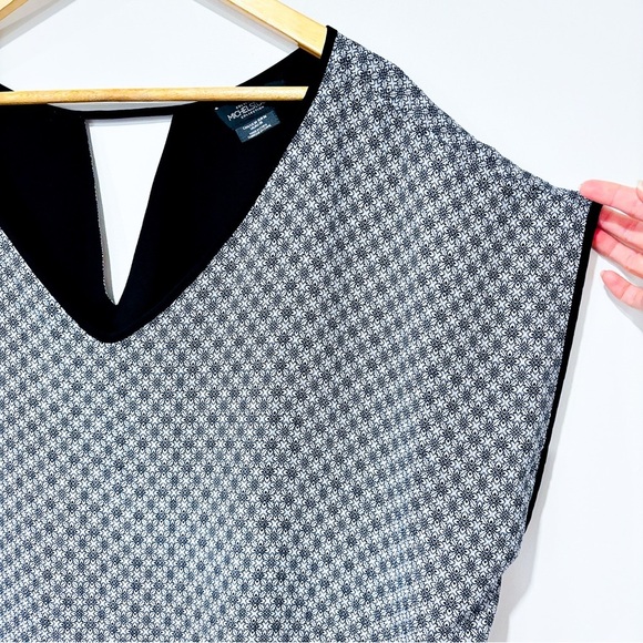 MICHEL STUDIO Grey and black patterned top - Picture 2 of 8